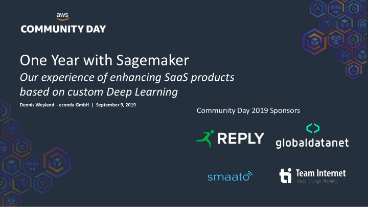 one year with sagemaker