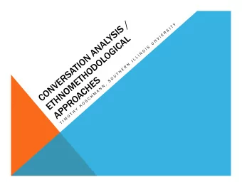 POTENTIAL USES OF CA  Di  Discussion: W  n: Wha  hat d  do y  you a  alr  lready kno  y know a