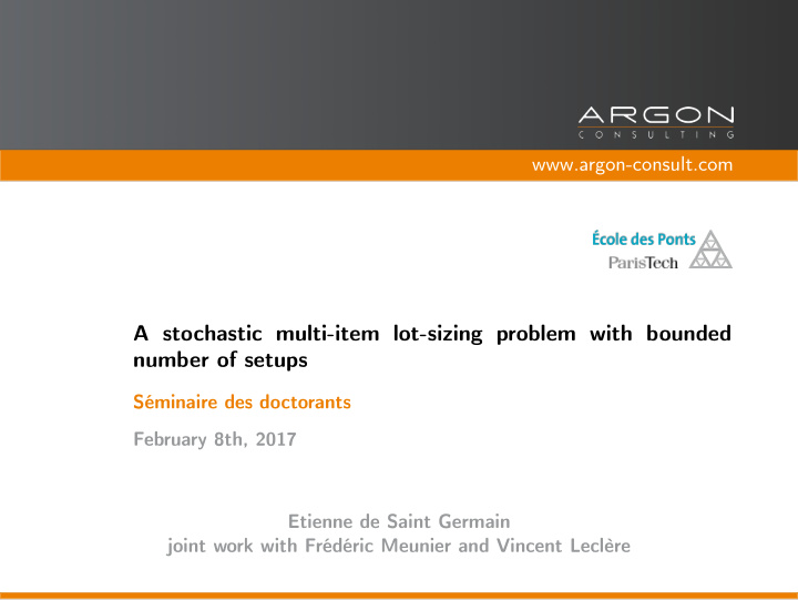 a stochastic multi item lot sizing problem with bounded