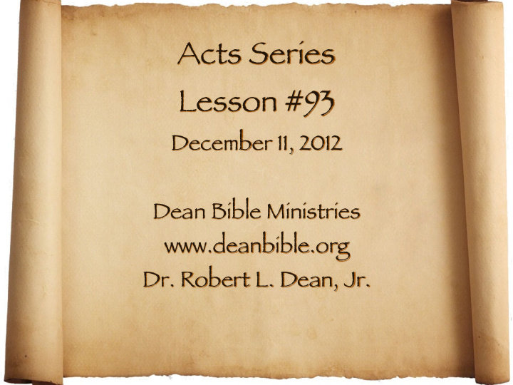 acts series lesson 93