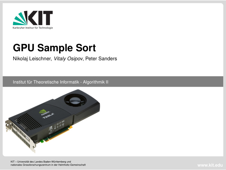 gpu sample sort