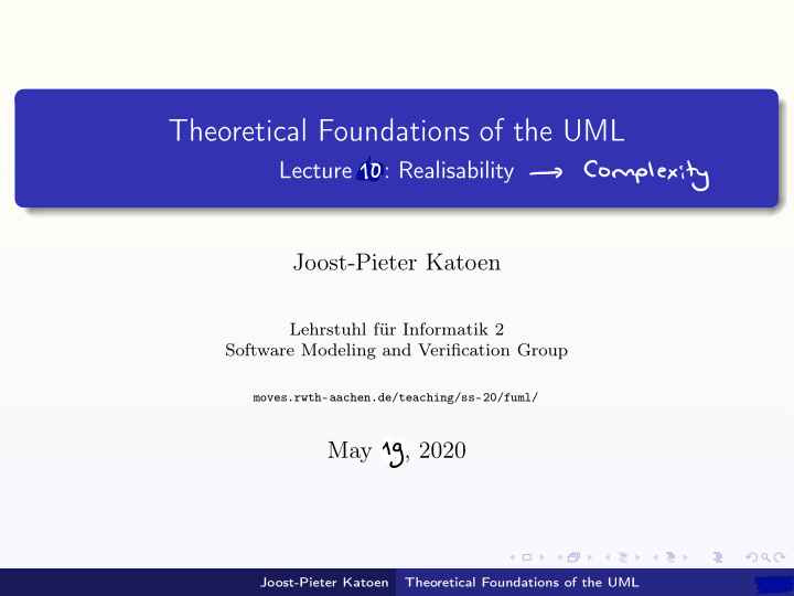 theoretical foundations of the uml