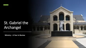 Archangel Ministry  A Year in Review  Eucharistic  The number of people signed up to