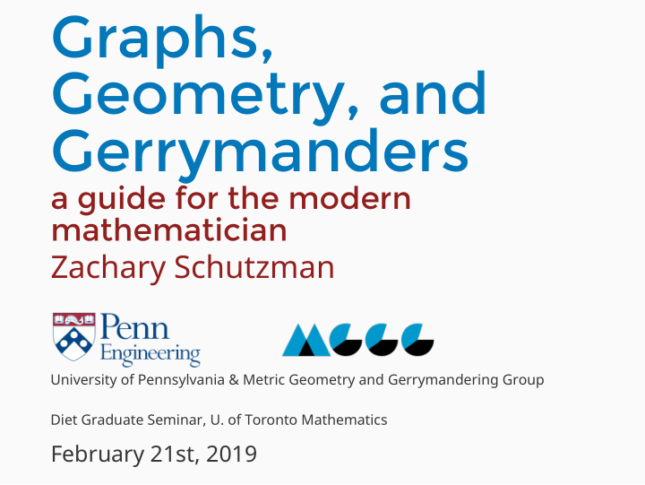 graphs geometry and gerrymanders