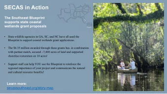 SECAS in Action  The Southeast Blueprint  supports state coastal  wetlands grant proposals  PR