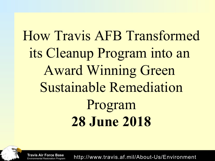 how travis afb transformed its cleanup program into an