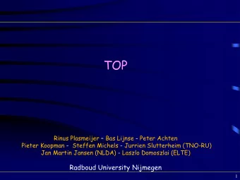 TOP Rinus Plasmeijer  Bas Lijnse - Peter Achten  Pieter Koopman - Steffen Michels - Jurrien