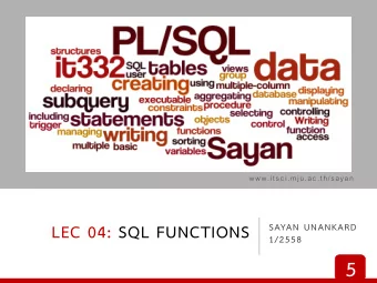 5  CONVERSION FUNCTIONS  Data type  conversion  Implicit data type  Explicit data type  conversion