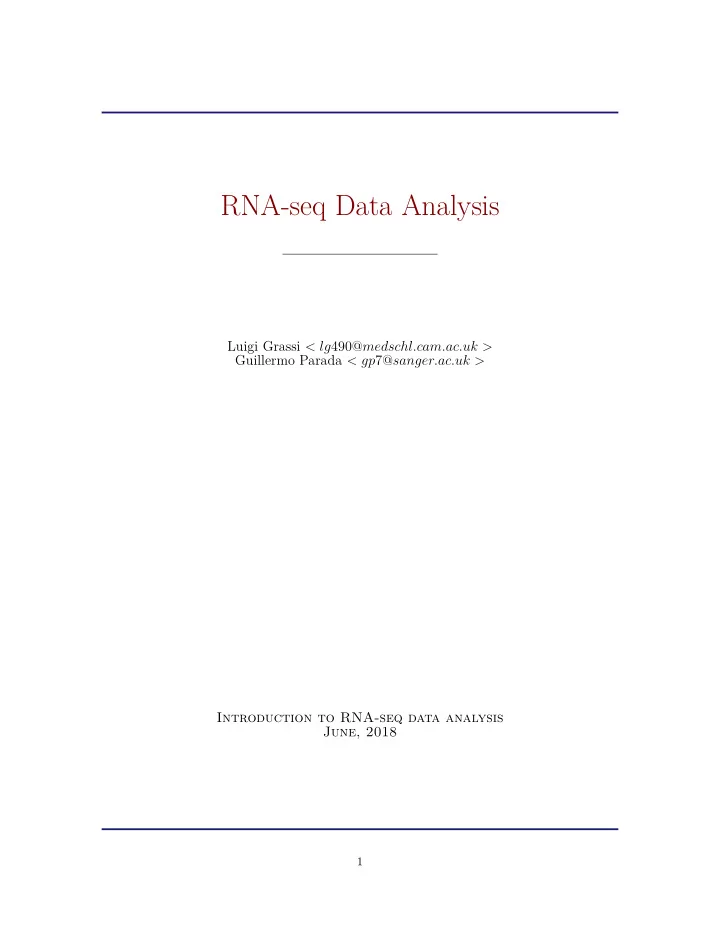 rna seq data analysis
