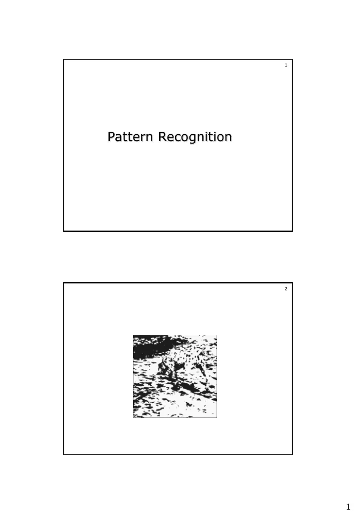 pattern recognition