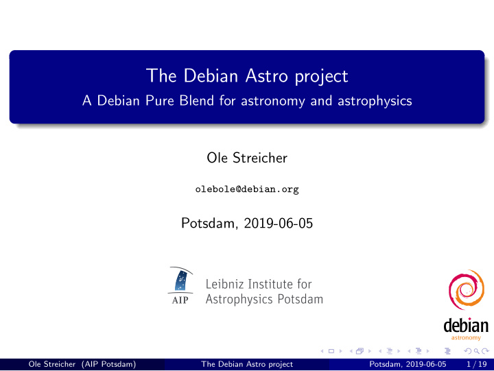the debian astro project