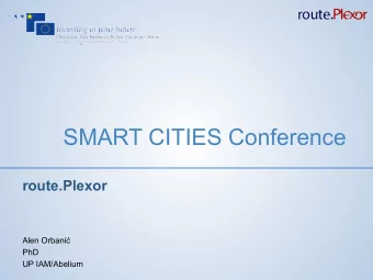 SMART CITIES Conference  route.Plexor Alen Orbani   PhD  UP IAM/Abelium Challenges  GPS data