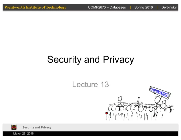 security and privacy