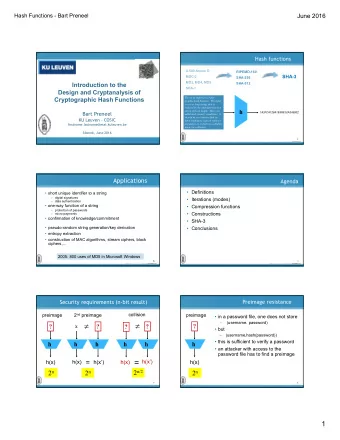 (username, password)  ?  x  ?  ?  ?  ?   but    (username,hash(password))