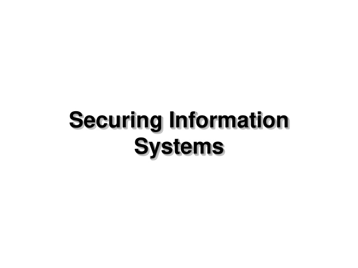 securing information