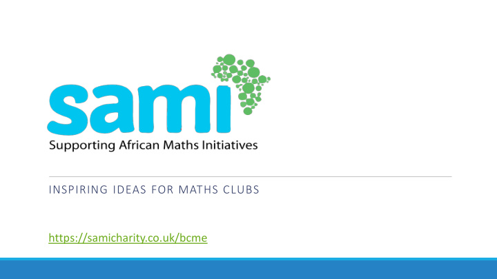 inspiring ideas for maths clubs