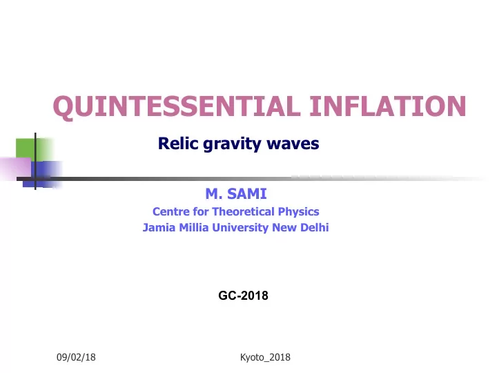 quintessential inflation