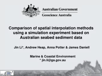Comparison of spatial interpolation methods  using a simulation experiment based on  Australian