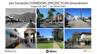 San  n Fe  Ferna  rnando  ndo CORR  ORRIDO  IDORS  RS SPEC  ECIFIC  IFIC PLAN  AN Am  Amendment