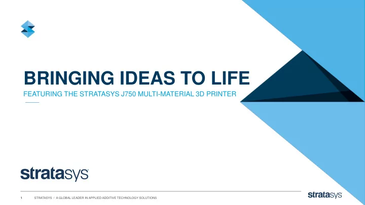 bringing ideas to life