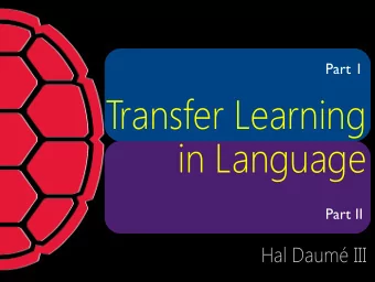 Transfer Learning  in Language  Part II  Hal Daum III  Typical NLP pipeline  The  man ate  a