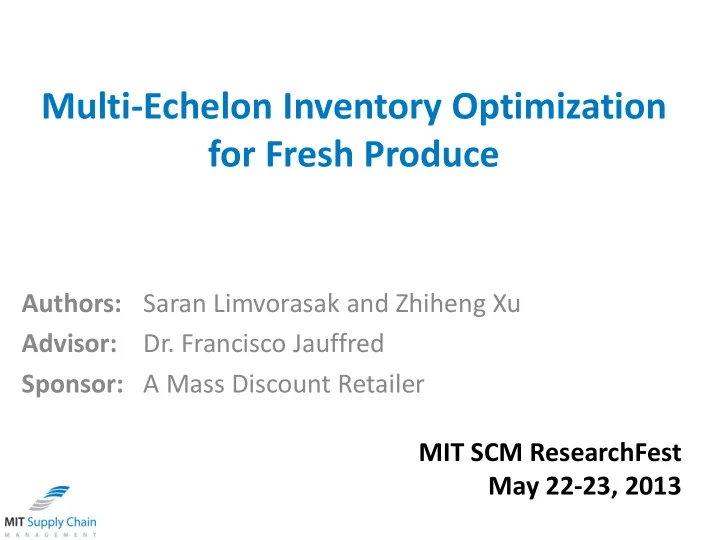 for fresh produce