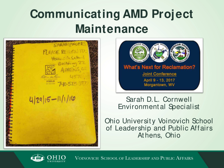 communicating amd project maintenance