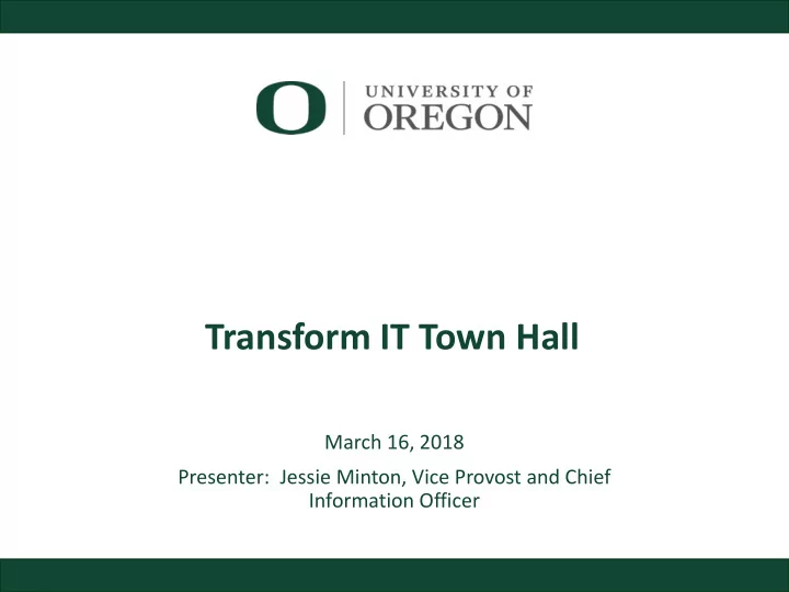 transform it town hall