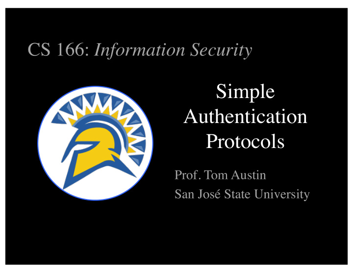 simple authentication protocols
