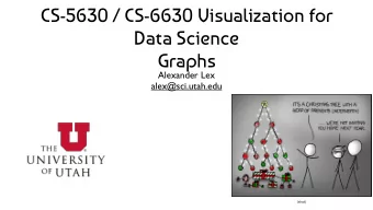 CS-5630 / CS-6630 Visualization for   Data Science  Graphs  Alexander Lex  alex@sci.utah.edu