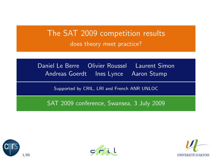 the sat 2009 competition results