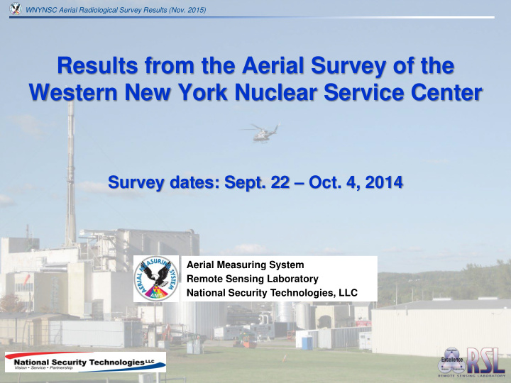 results from the aerial survey of the western new york