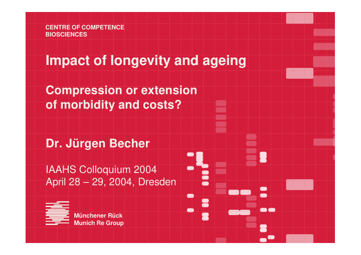 impact of longevity and ageing
