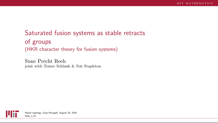 saturated fusion systems as stable retracts of groups