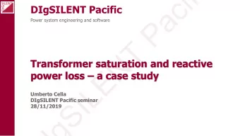 c  i  f  i  c  a  DIgSILENT Pacific  P  Power system engineering and software  T  N  Transformer