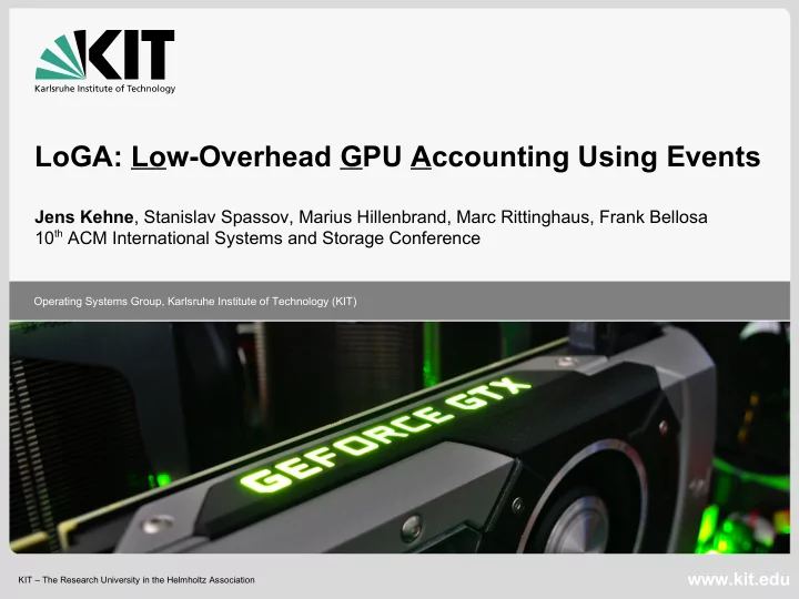 loga low overhead gpu accounting using events