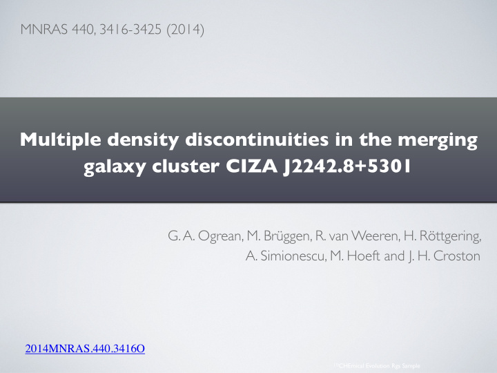 multiple density discontinuities in the merging galaxy