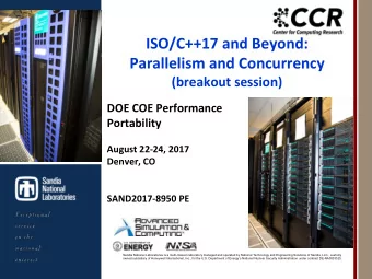 ISO/C++17 and Beyond:  Photos placed in  Parallelism and Concurrency  horizontal position  with