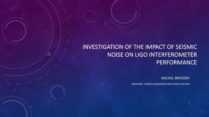 in investiga igatio ion of the he im impact ct of seis