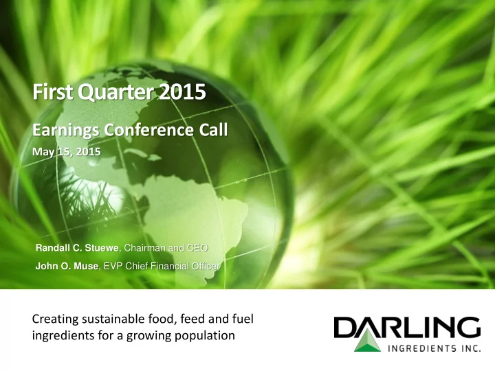 first quarter 2015