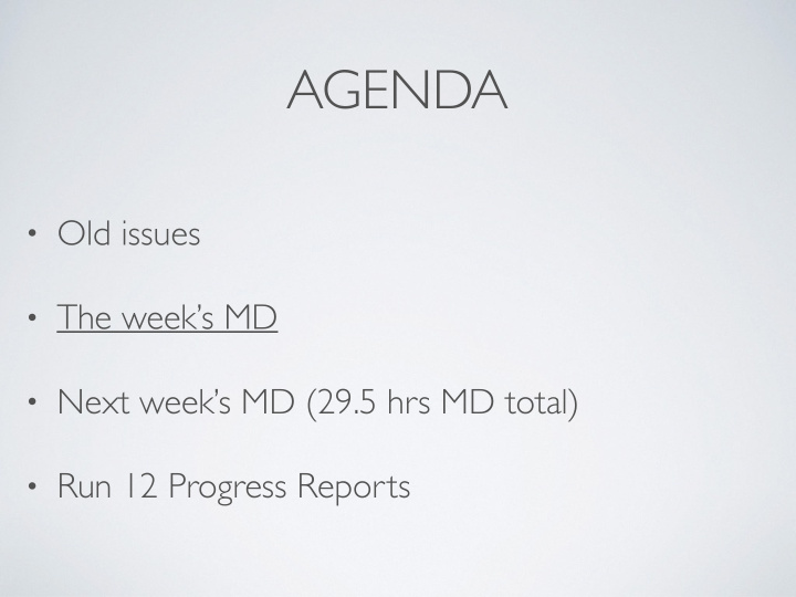 agenda