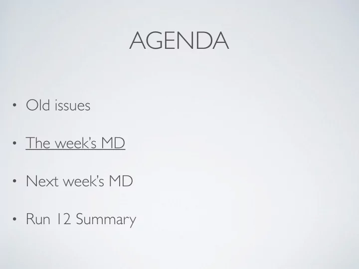 agenda