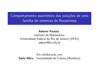 Comportamento assint  otico das solu  c  oes de uma  fam  lia de sistemas de Boussinesq