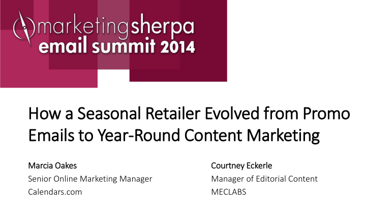 how a seasonal retailer evolved fr from promo