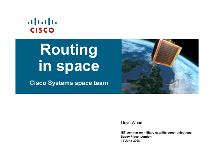 routing in space