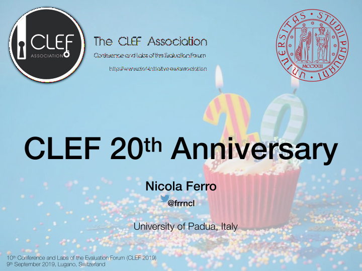 clef 20 th anniversary