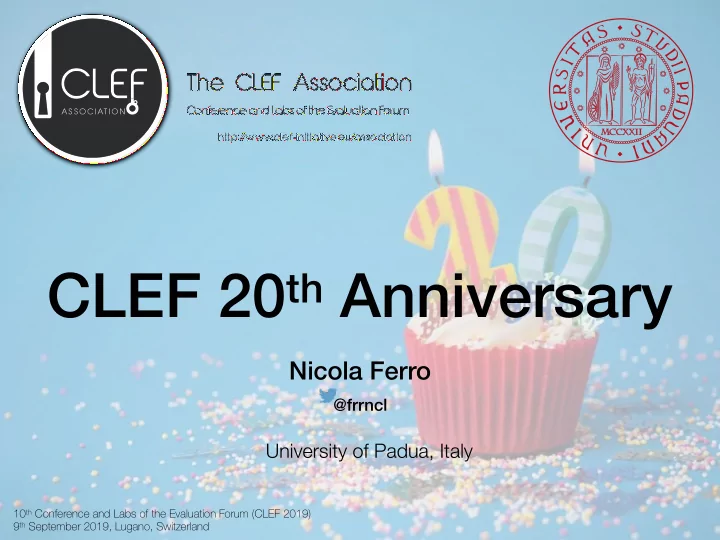 clef 20 th anniversary