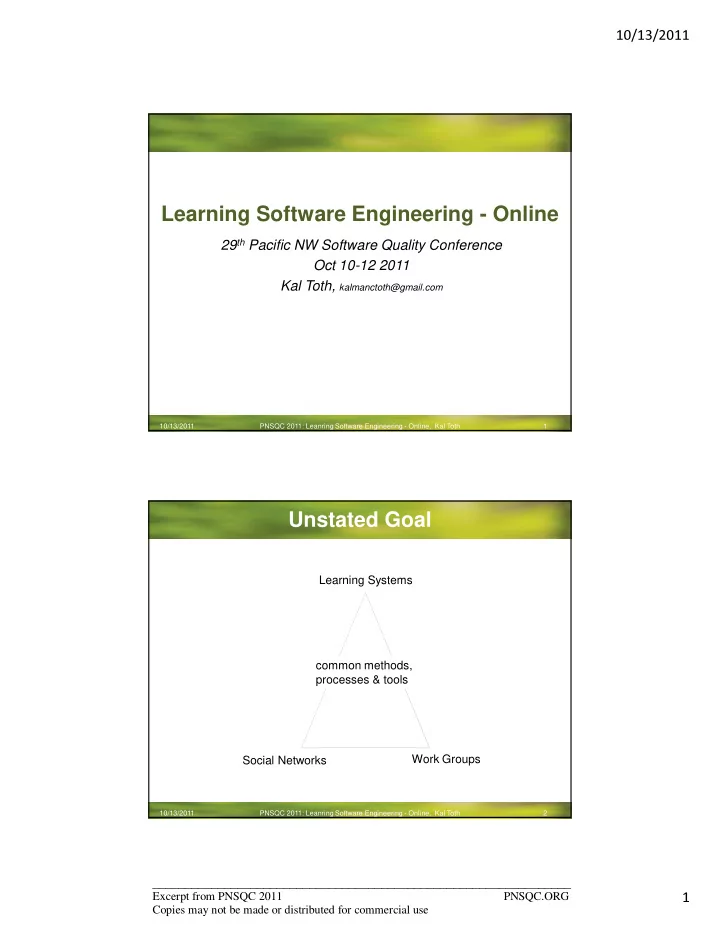 learning software engineering online