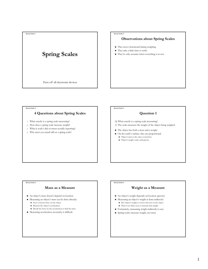 spring scales