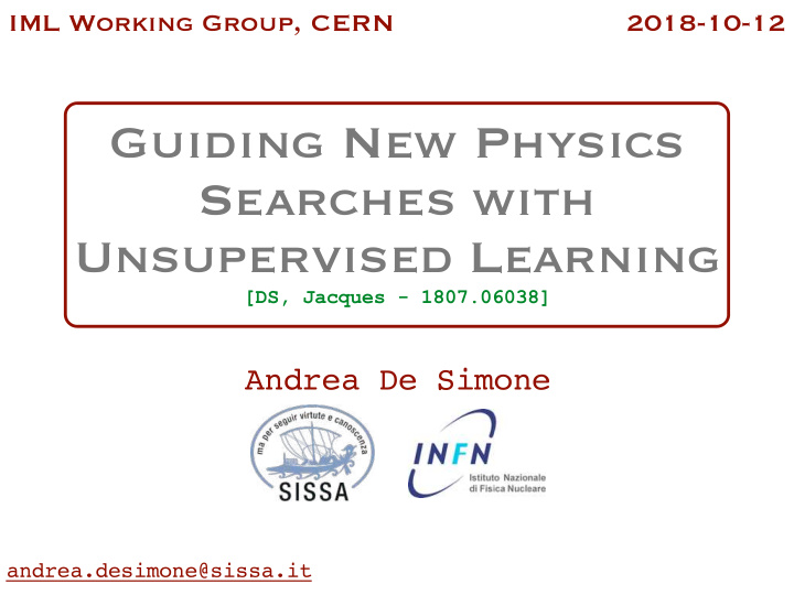 guiding new physics searches with unsupervised learning